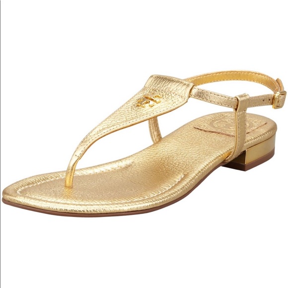 tory burch gold sandals